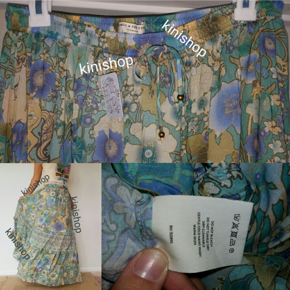 New spell designs amethyst maxi skirt turquoise FP - Picture 7 of 13